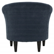 Pemberly Row Traditional Polyester Fabric Chair in Navy Blue