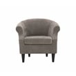Pemberly Row Modern Traditional Polyester Fabric Chair in Gray