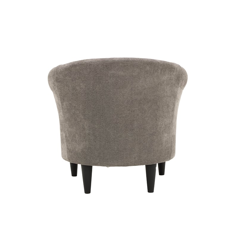 Pemberly Row Modern Traditional Polyester Fabric Chair in Gray