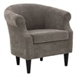 Pemberly Row Modern Traditional Polyester Fabric Chair in Gray