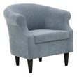 Pemberly Row Traditional Polyester Fabric Chair in Light Blue