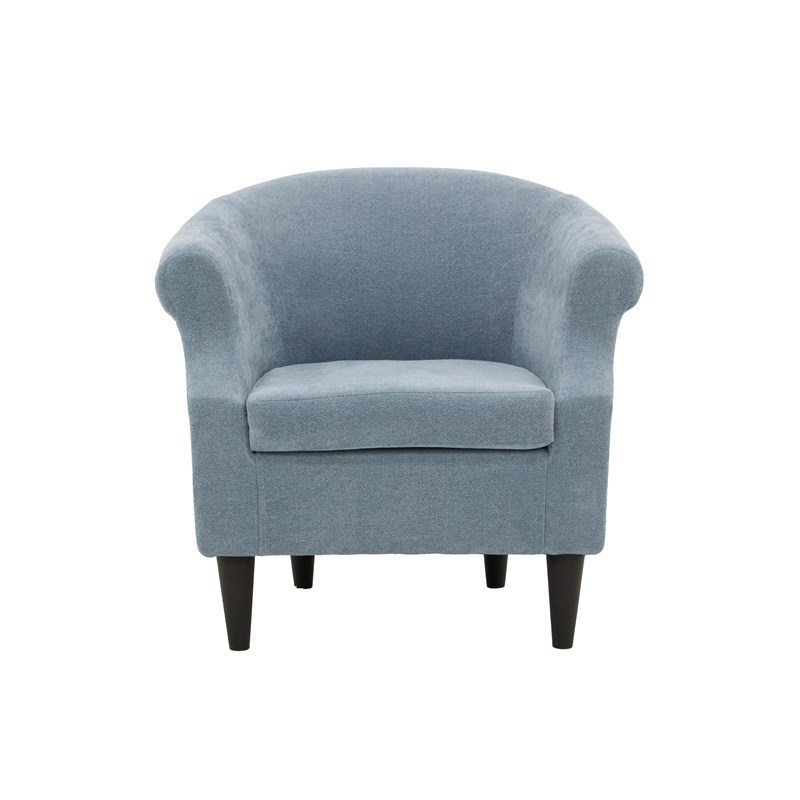 Pemberly Row Traditional Polyester Fabric Chair in Light Blue