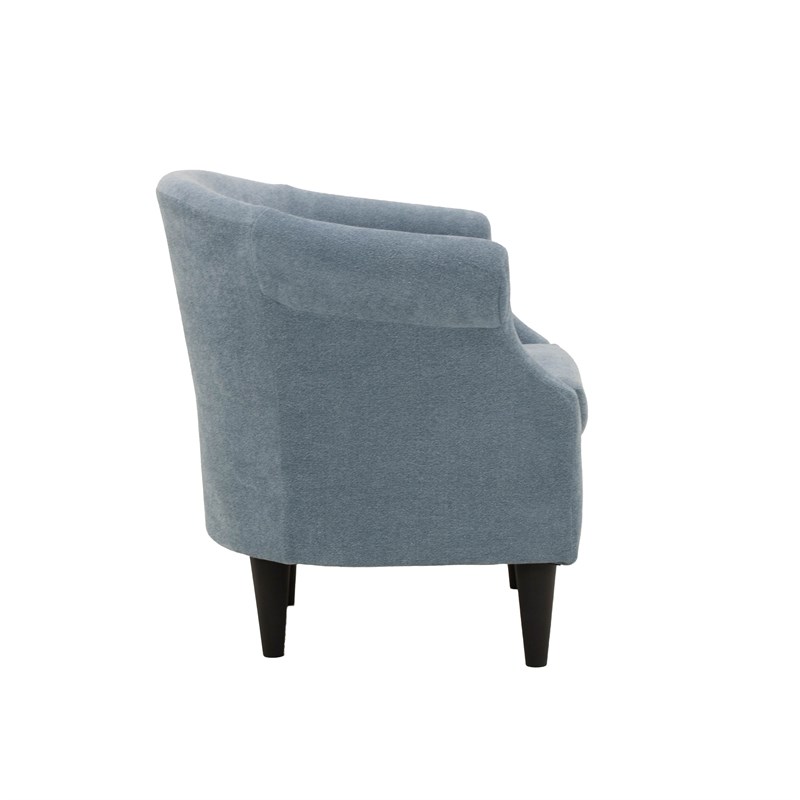 Pemberly Row Traditional Polyester Fabric Chair in Light Blue