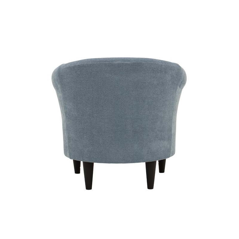 Pemberly Row Traditional Polyester Fabric Chair in Light Blue