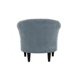 Pemberly Row Traditional Polyester Fabric Chair in Light Blue