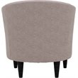 Pemberly Row Traditional Polyester & EPS Curved Tub Chair in Dusty Rose Pink