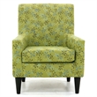 Pemberly Row Traditional Fabric Arm Chair in Petal Pusher Pink