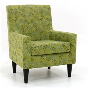 Pemberly Row Traditional Fabric Arm Chair in Petal Pusher Pink