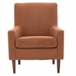 Pemberly Row Modern Traditional Fabric and EPS Arm Chair in Orange