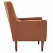 Pemberly Row Modern Traditional Fabric and EPS Arm Chair in Orange
