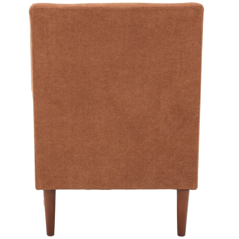Pemberly Row Modern Traditional Fabric and EPS Arm Chair in Orange