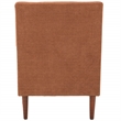 Pemberly Row Modern Traditional Fabric and EPS Arm Chair in Orange