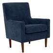Pemberly Row Traditional Fabric and EPS Arm Chair in Navy Blue