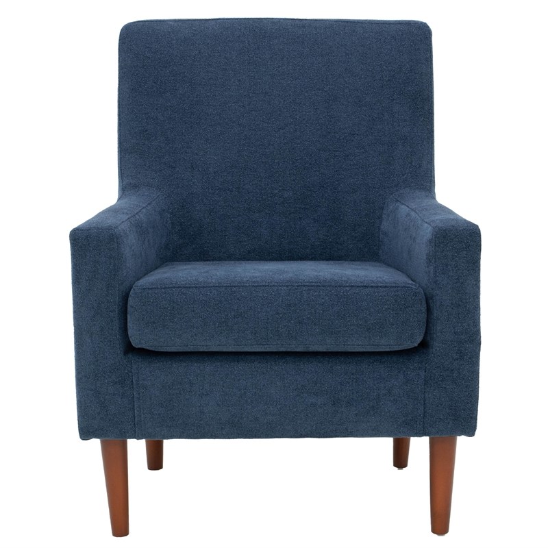Pemberly Row Traditional Fabric and EPS Arm Chair in Navy Blue