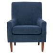 Pemberly Row Traditional Fabric and EPS Arm Chair in Navy Blue
