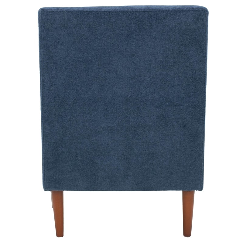 Pemberly Row Traditional Fabric and EPS Arm Chair in Navy Blue