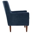 Pemberly Row Traditional Fabric and EPS Arm Chair in Navy Blue