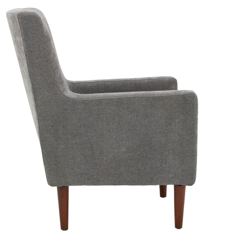 Pemberly Row Modern Traditional Fabric and EPS Arm Chair in Gray