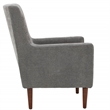 Pemberly Row Modern Traditional Fabric and EPS Arm Chair in Gray