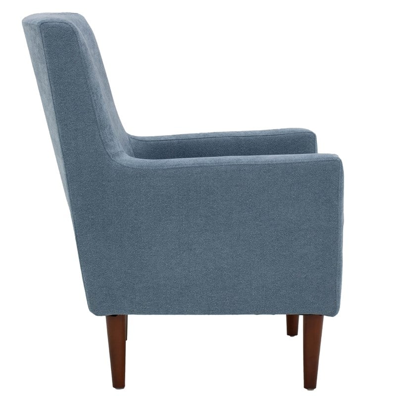 Pemberly Row Traditional Fabric and EPS Arm Chair in Light Blue