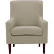 Pemberly Row Modern Traditional Fabric and EPS Arm Chair in Beige