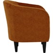 Pemberly Row Traditional Polyester Fabric & EPS Curved Tub Chair in Orange