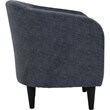 Pemberly Row Traditional Polyester Fabric & EPS Curved Tub Chair in Charcoal