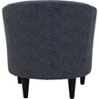 Pemberly Row Traditional Polyester Fabric & EPS Curved Tub Chair in Charcoal