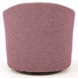 Pemberly Row Traditional Fabric Tufted Swivel Chair in Rose Pink