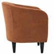 Pemberly Row Traditional Polyester Fabric & EPS Curved Tub Chair in Orange