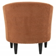 Pemberly Row Traditional Polyester Fabric & EPS Curved Tub Chair in Orange