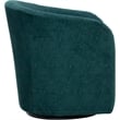 Pemberly Row Traditional Fabric Curved Arm Swivel Tub Chair in Hunter Green