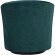 Pemberly Row Traditional Fabric Curved Arm Swivel Tub Chair in Hunter Green