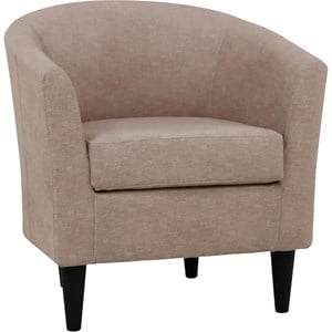 Pemberly Row 17.5&quot Traditional Fabric Club Chair in Dusty Rose Pink