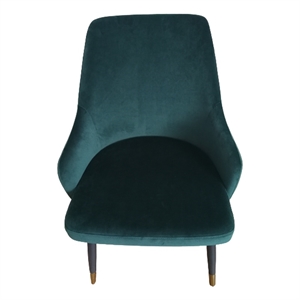 Pemberly Row Contemporary Velvet Dining Chairs in Green (Set of 2)