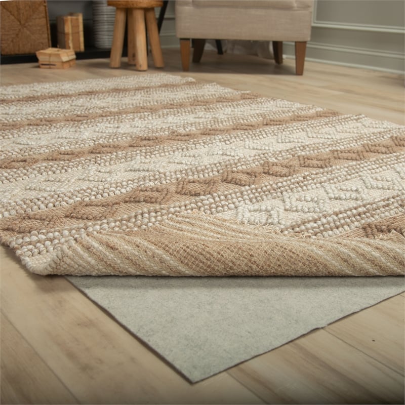 Pemberly Row Dual Sided Beige/Brown Premium Rug Pad - 2'6
