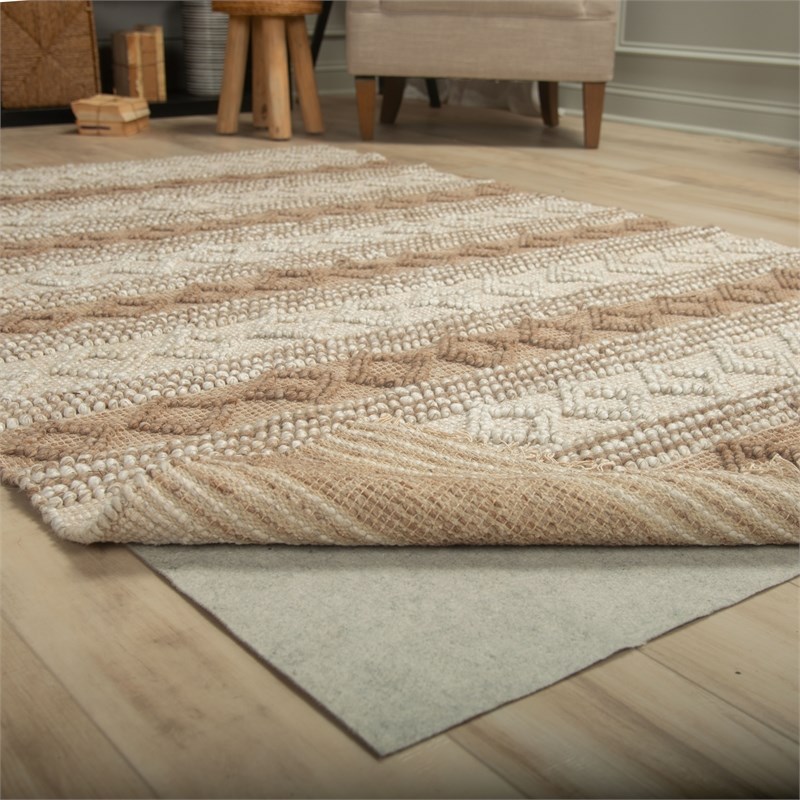 Pemberly Row Dual Sided Beige/Brown Ultra Rug Pad - 12' x 15'