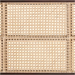Pemberly Row Dark Brown Bayur Wood and Rattan Queen Size Headboard