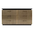 Pemberly Row Modern 6-Drawer Dresser Made With Wood and Finish of Metal Brass
