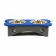 Pemberly Row 4 1/2 Inch High Water and Food Bowls in Blue and Gray