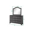 Pemberly Row Crystal Tufted Dresser finished with Velvet Fabric / Wood in Gray