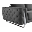 Pemberly Row Modern Transitional Italian Fabric Sofa in Gray