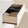 Pemberly Row Contemporary Wood 4-Drawers Chest in White Finish
