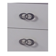 Pemberly Row Wood 6-Drawers LED Dresser in Milky White Finish