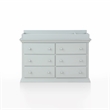 Pemberly Row Traditional Wood 6-Drawers Double Dresser Gray