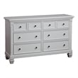 Pemberly Row 6-Drawers Traditional Wood Dresser in Pure White