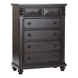 Pemberly Row 6-Drawers Traditional Wood Chest in Bittersweet