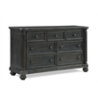 Pemberly Row Traditional 7-Drawers Wood Dresser in Weathered Brown