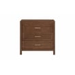 Pemberly Row Contemporary Wood 3-Drawers Dresser in Walnut Finish