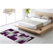 Pemberly Row Indoor Purple Brick Geometric 2' x 6' Fabric Runner Rug